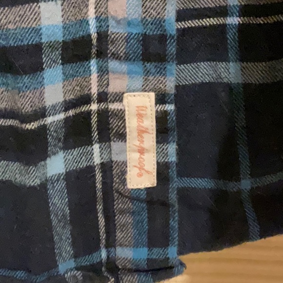 Weatherproof Blue Black Plaid L/S Button Down Shirt - Picture 6 of 7